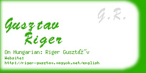 gusztav riger business card